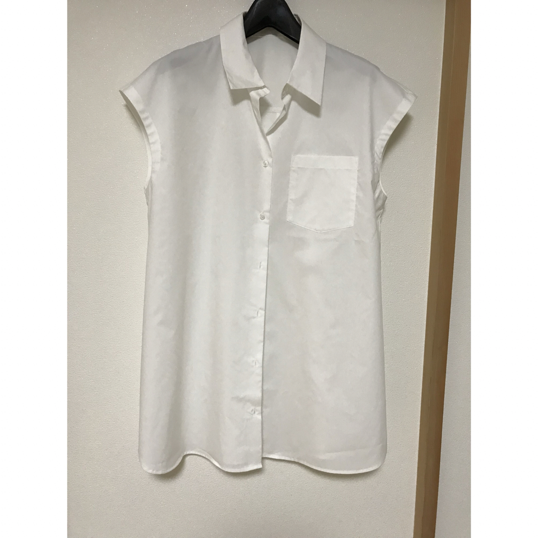 GU(ジーユー)のジーユー　フレンチスリーブチュニックシャツ レディースのトップス(シャツ/ブラウス(半袖/袖なし))の商品写真