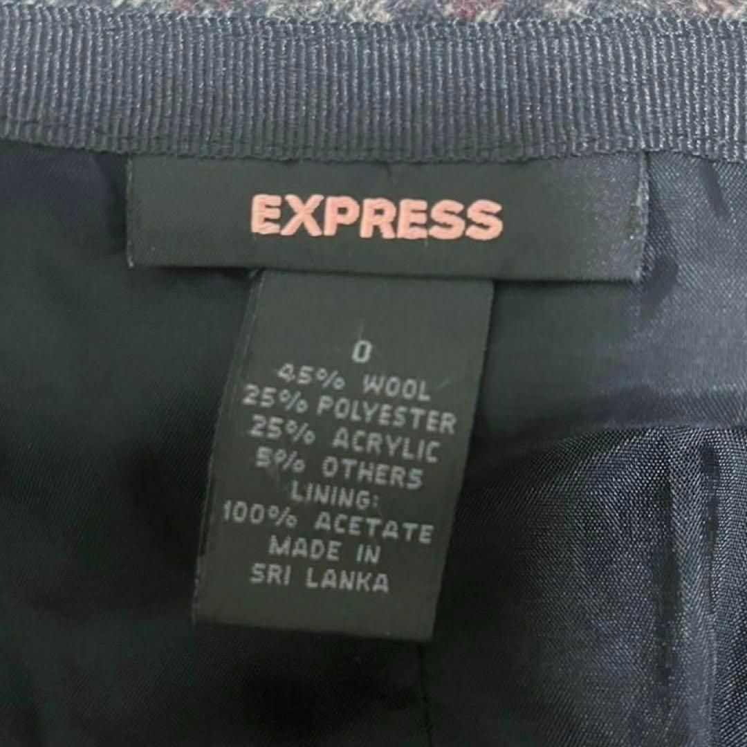 B25 EXPRESS エクスプレス スカート フレア チェック柄 黒 0サイズ レディースのスカート(ひざ丈スカート)の商品写真