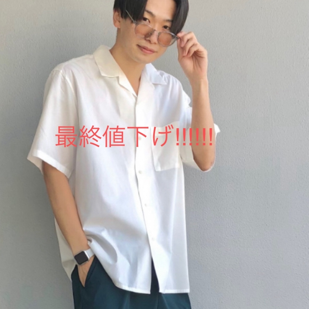 UNIQLO(ユニクロ)の【美品】UNIQLO オープンカラーシャツ　M（メンズサイズ） レディースのトップス(シャツ/ブラウス(半袖/袖なし))の商品写真