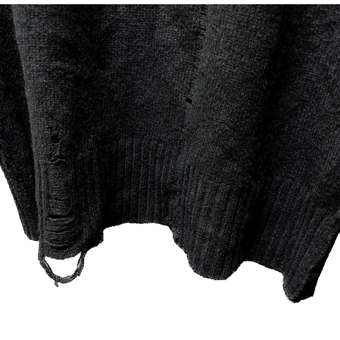 ANGLOMANIA（Vivienne Westwood）(アングロマニア)のvivienne westwood  ダメージ加工 バイカラー 長袖 ニット レディースのトップス(ニット/セーター)の商品写真
