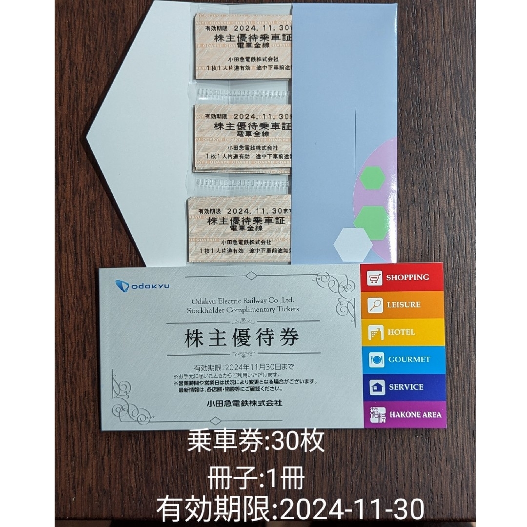 小田急、小田急電鉄株主優待乗車券 チケットの乗車券/交通券(鉄道乗車券)の商品写真