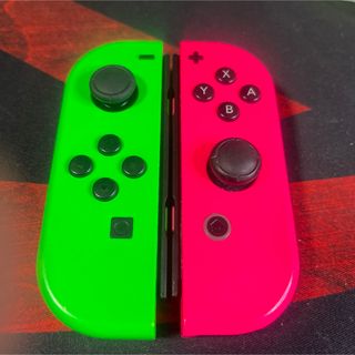 Switch ジョイコン ネオングリーン/ネオンピンク スプラトゥーンカラ(その他)