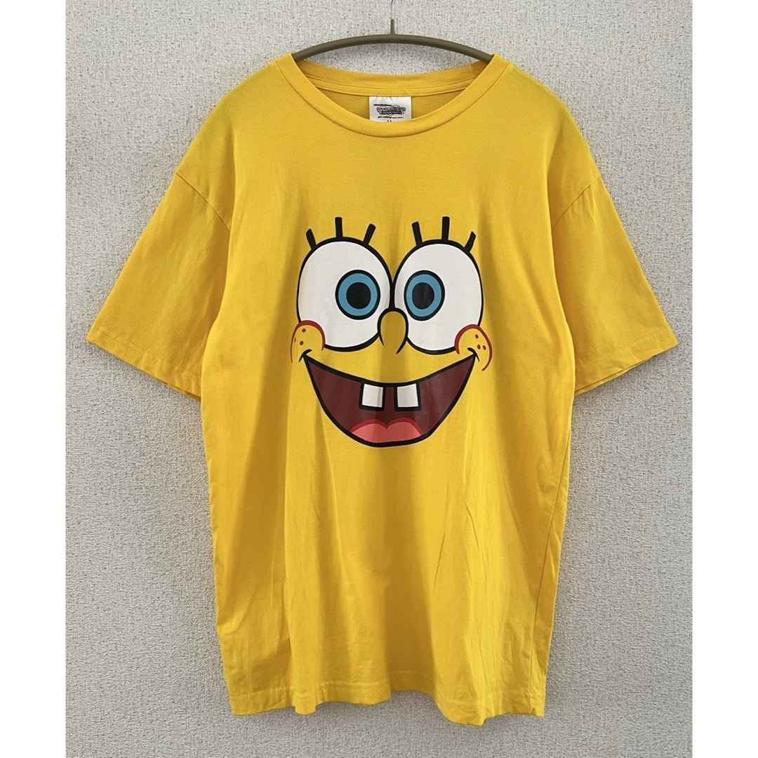 スポンジボブ フェイスプリント Tシャツ XL メンズのトップス(Tシャツ/カットソー(半袖/袖なし))の商品写真