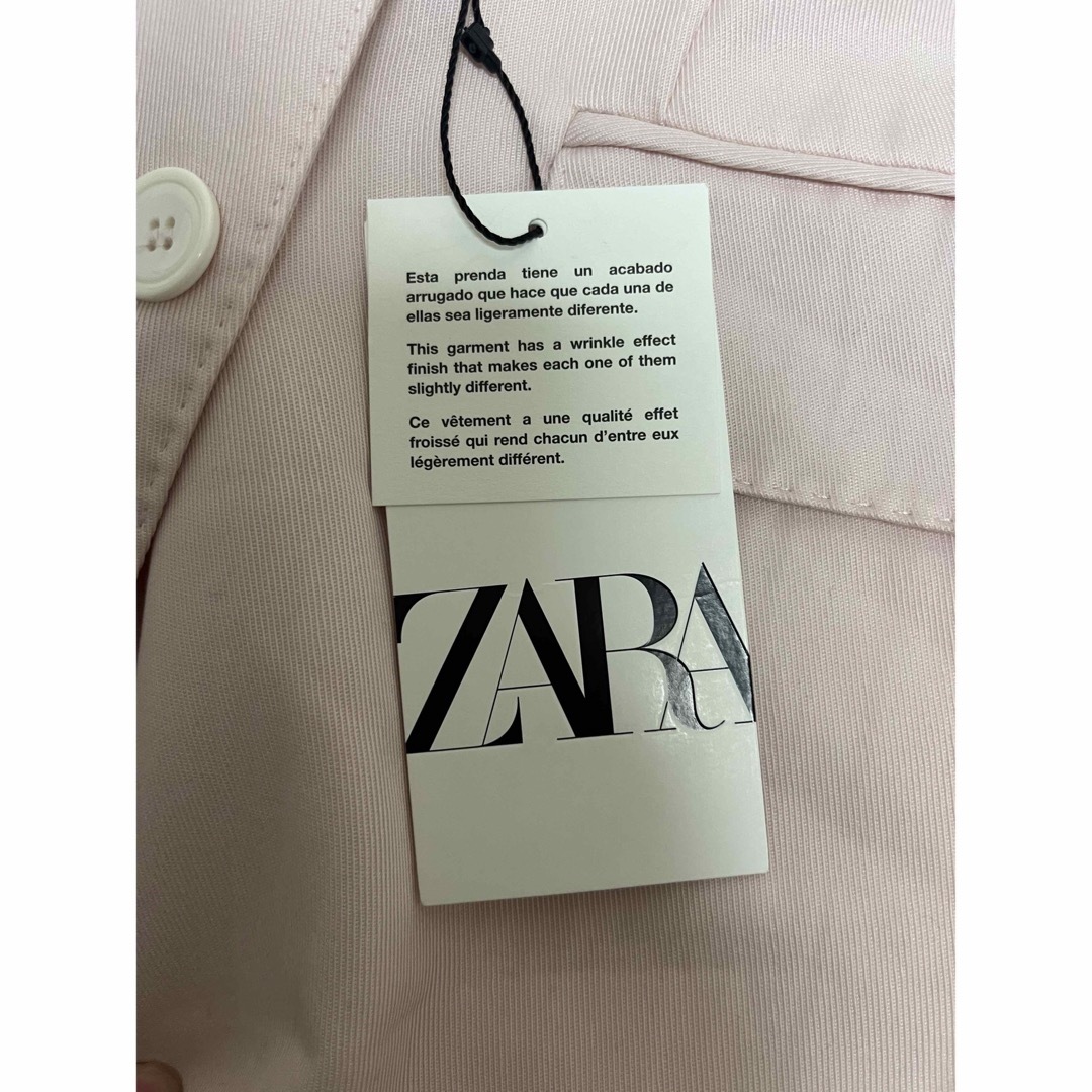 ZARA(ザラ)のzara ピンクジャケット　ZW COLLECTION ダブルブレスト レディースのジャケット/アウター(テーラードジャケット)の商品写真