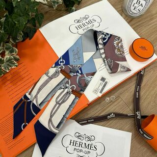エルメス(Hermes)のHERMES　エルメス　ツイリー　クリケティス　シルクスカーフ　バッグチャーム(バンダナ/スカーフ)