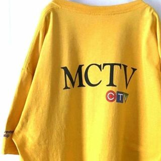 ドラゴン ボード フェスティバル MCTV Tシャツ XL イエロー 古着(Tシャツ/カットソー(半袖/袖なし))