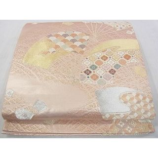 平和屋2◎六通柄袋帯　扇面吉祥花文　金銀糸　逸品　DAAB0840ud(帯)