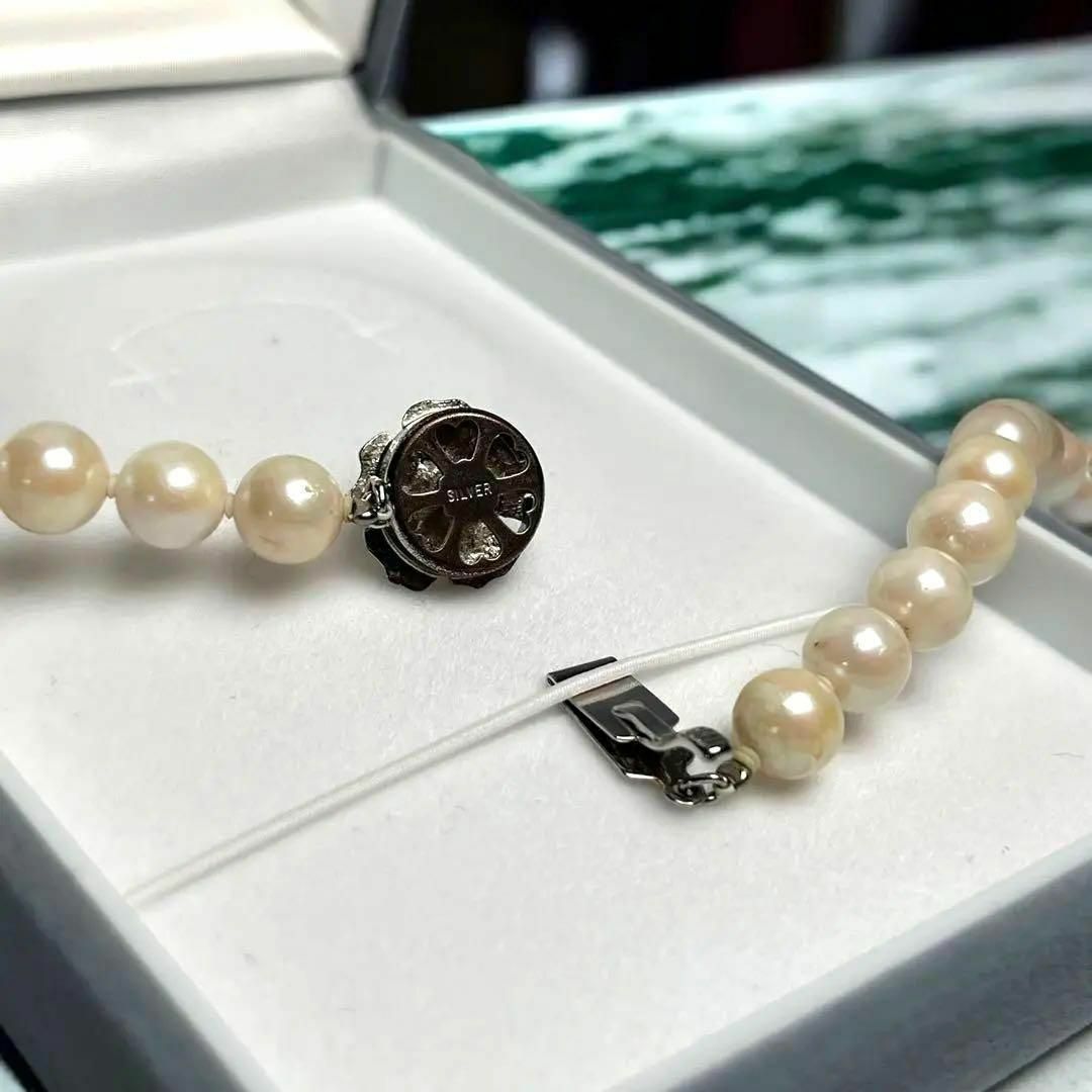 大玉 アコヤ あこや 本真珠 真珠 パール ネックレス 7.6-8.1mm レディースのアクセサリー(ネックレス)の商品写真