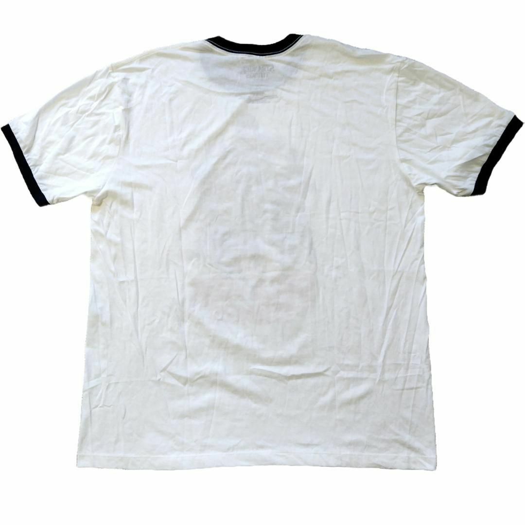 ストレンジャーシングス　リンガーTシャツ　XL　白　netflix * メンズのトップス(Tシャツ/カットソー(半袖/袖なし))の商品写真