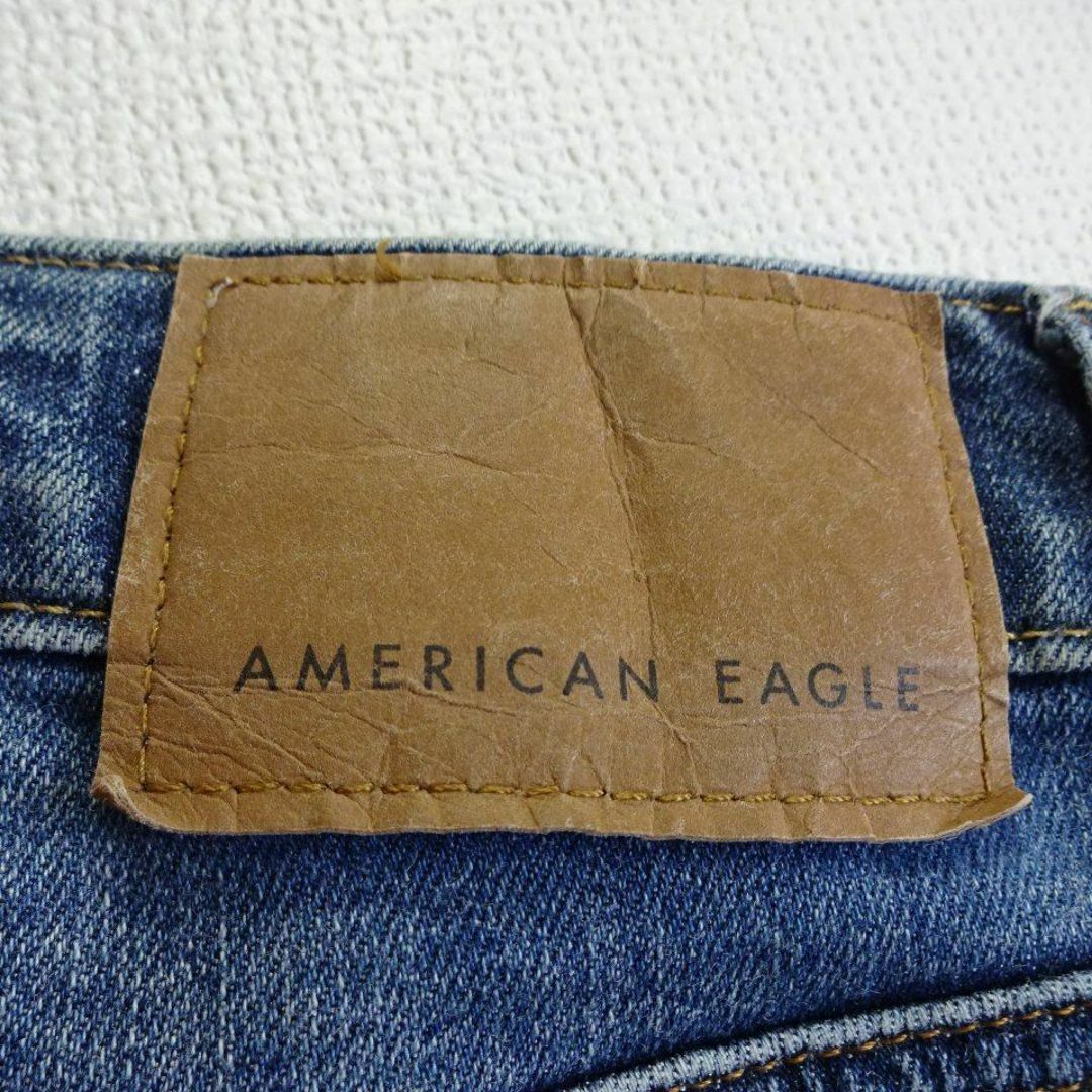American Eagle(アメリカンイーグル)のアメリカンイーグル　スキニーデニム　W80cm　強ストレッチ　クラッシュリペア加 メンズのパンツ(デニム/ジーンズ)の商品写真