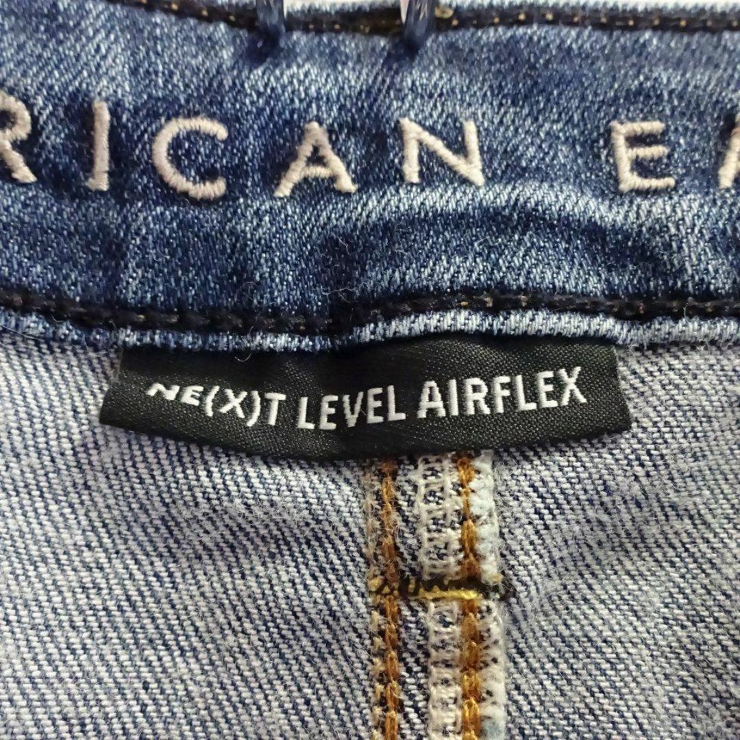 American Eagle(アメリカンイーグル)のアメリカンイーグル　スキニーデニム　W80cm　強ストレッチ　クラッシュリペア加 メンズのパンツ(デニム/ジーンズ)の商品写真