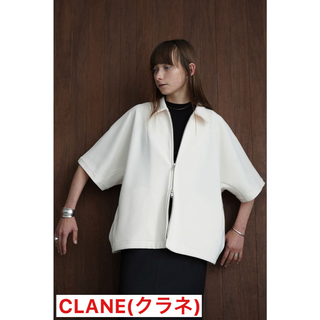 クラネ(CLANE)のCLANE(クラネ) RIB STRIPE ZIP SHIRT (アイボリー1)(Tシャツ/カットソー(半袖/袖なし))