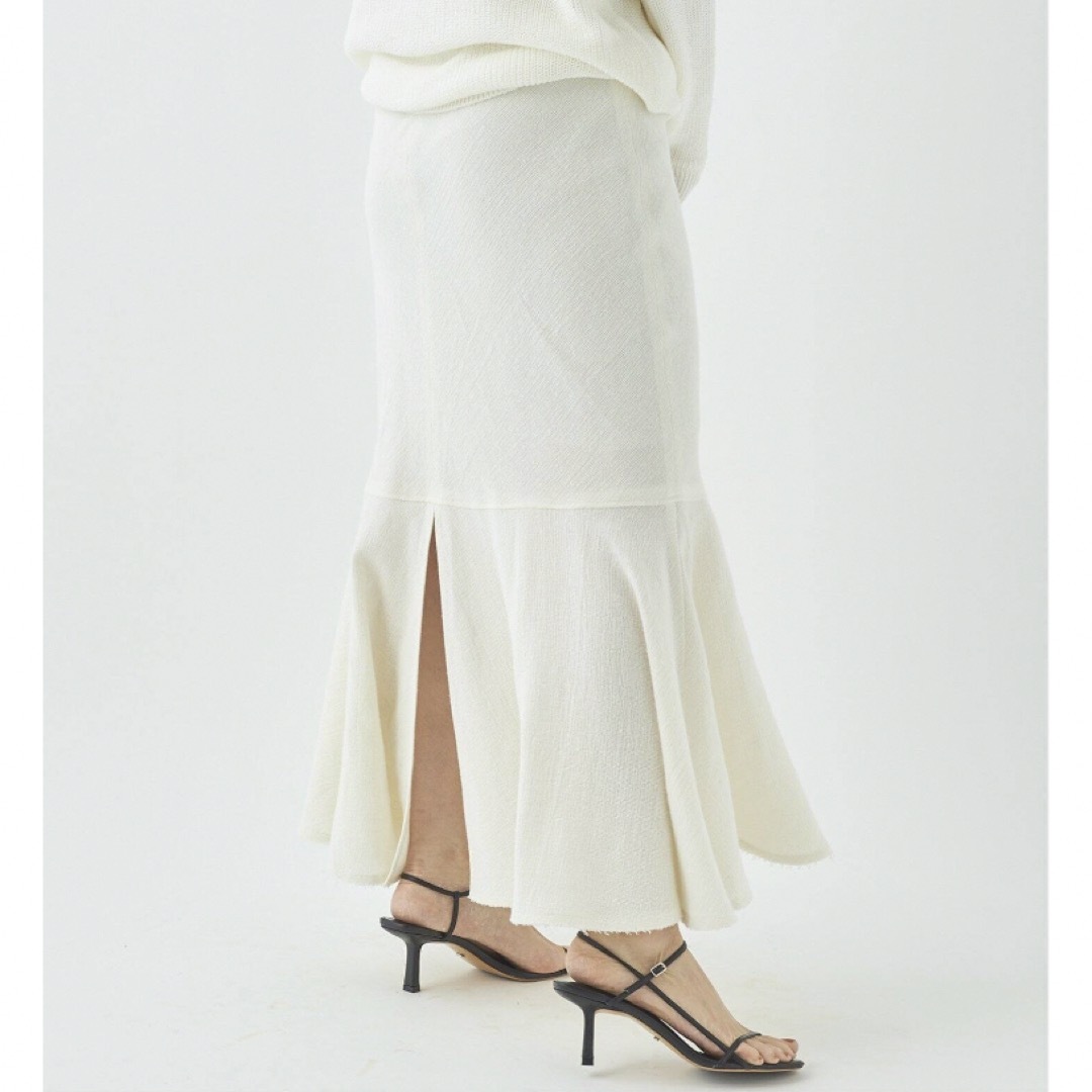 Plage(プラージュ)のプラージュplage パナマフレアスカート 白38 レディースのスカート(ロングスカート)の商品写真