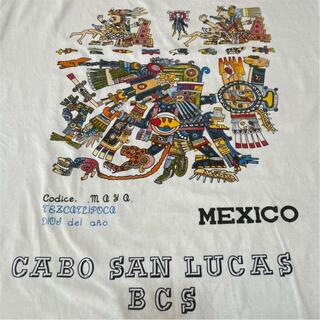 90s カボサンルーカス　メキシコ プリント　プリントT Tシャツ　半袖　古着