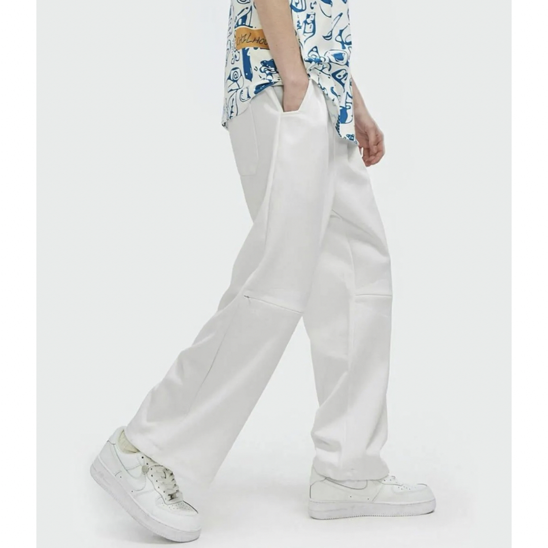 1445 新品　CORPUS TOKYO ポンチ　ジョガーパンツ　ホワイト　L メンズのパンツ(ワークパンツ/カーゴパンツ)の商品写真