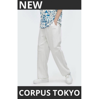 1445 新品　CORPUS TOKYO ポンチ　ジョガーパンツ　ホワイト　L(ワークパンツ/カーゴパンツ)