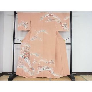 平和屋2■訪問着　刺繍　草花文　暈し染め　逸品　DAAA7774sf(着物)