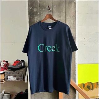 【L】creek tシャツ ネイビー×グリーン(Tシャツ/カットソー(半袖/袖なし))