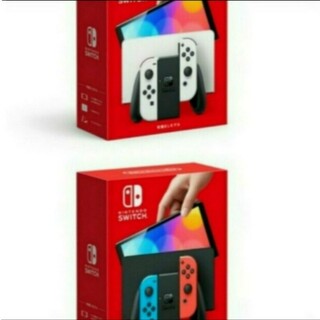ニンテンドースイッチ(Nintendo Switch)のNintendo Switch 本体 有機EL  ２台セット(シャツ)