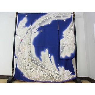 平和屋2■豪華振袖　孔雀花文　暈し染め　金彩　逸品　DAAC7501ud(振袖)