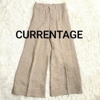 CURRENTAGE  カレンテージ リネン バックベルト ワイドパンツ(カジュアルパンツ)