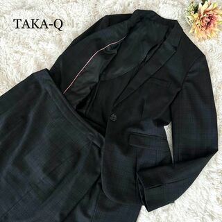 TAKA-Q - 美品 TAKA Q スーツ 3点セット チャコールグレー 大きいサイズLL
