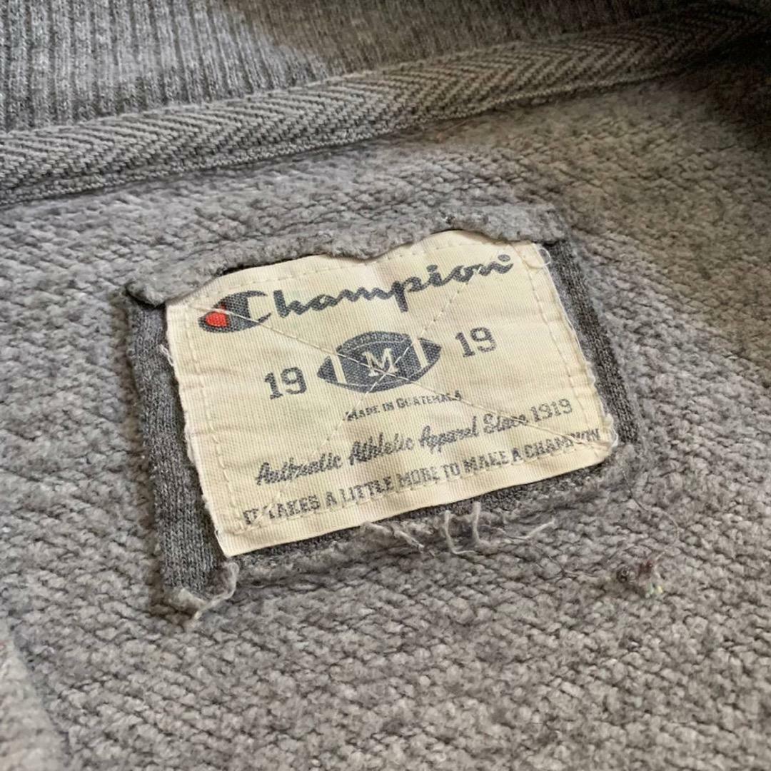 90s champion チャンピオン ハーフジップ　グレー　スウェット 古着 メンズのトップス(スウェット)の商品写真