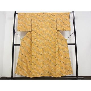 平和屋2■上質な小紋　型染　飛鶴風景花文　ますいわ屋扱い　逸品　DAAB0781ud(着物)