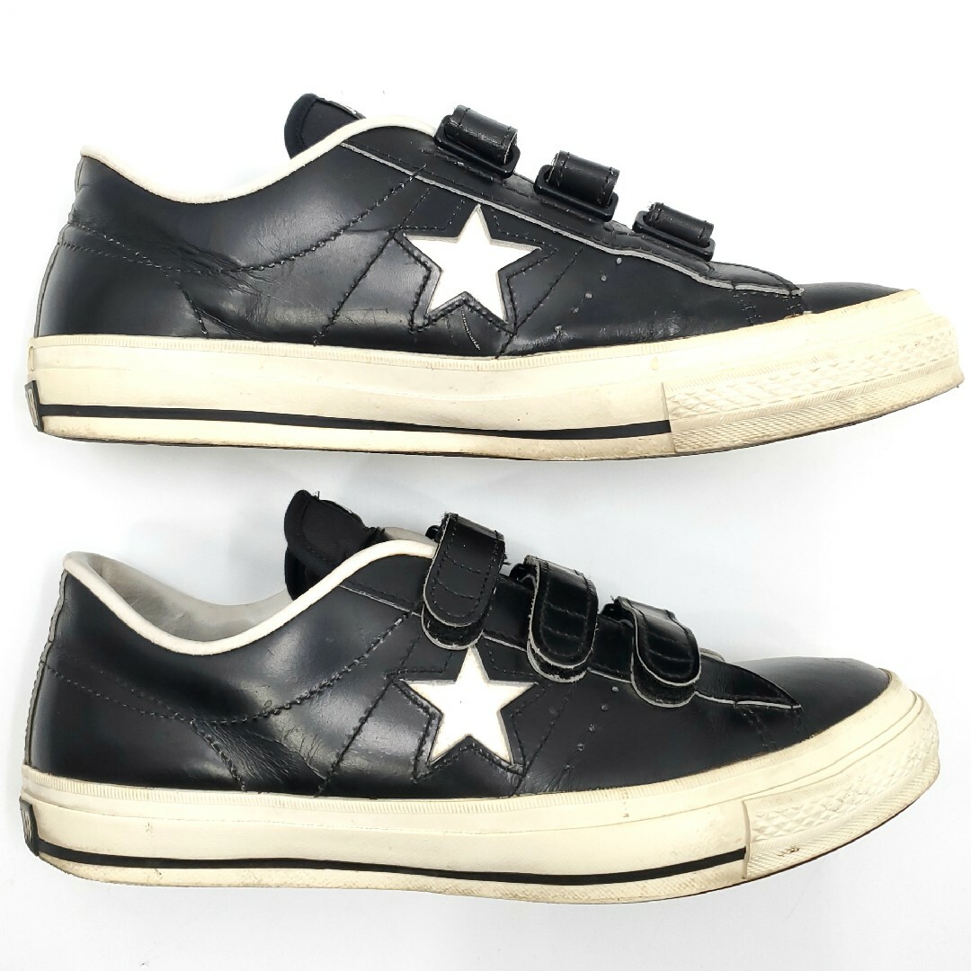 ONE STAR（CONVERSE）(ワンスター)の日本製ベルクロ★CONVERSE★28cmワンスター黒白コンバースV-3 806 メンズの靴/シューズ(スニーカー)の商品写真