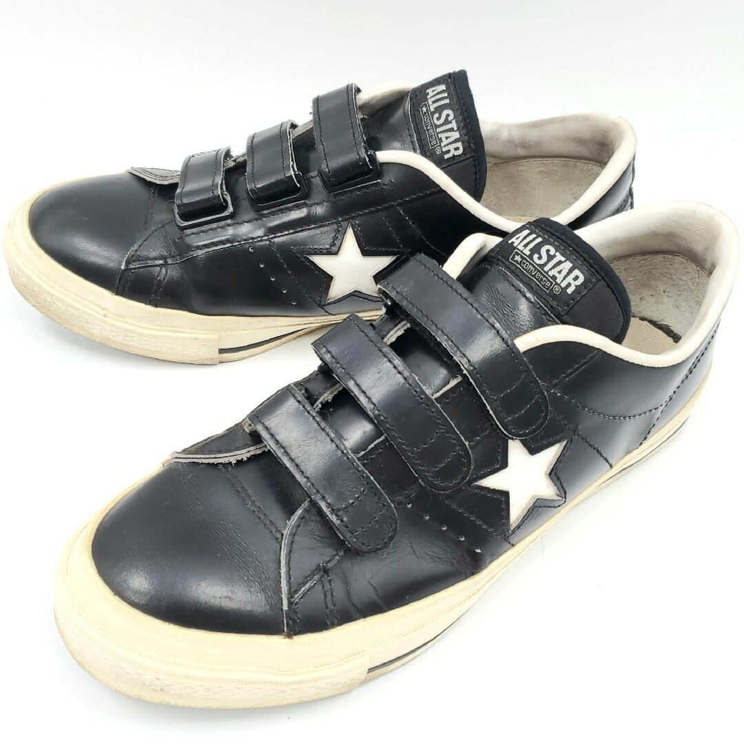 ONE STAR（CONVERSE）(ワンスター)の日本製ベルクロ★CONVERSE★28cmワンスター黒白コンバースV-3 806 メンズの靴/シューズ(スニーカー)の商品写真