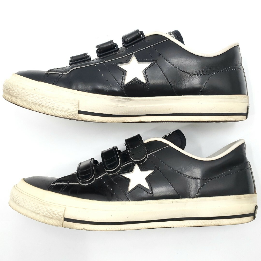 ONE STAR（CONVERSE）(ワンスター)の日本製ベルクロ★CONVERSE★28cmワンスター黒白コンバースV-3 806 メンズの靴/シューズ(スニーカー)の商品写真