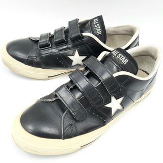 ワンスター(ONE STAR（CONVERSE）)の日本製ベルクロ★CONVERSE★28cmワンスター黒白コンバースV-3 806(スニーカー)