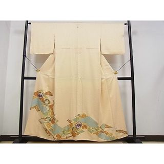 平和屋2■豪華色留袖　駒刺繍　松皮取り吉祥花文　金彩　逸品　DAAB0777ud(着物)