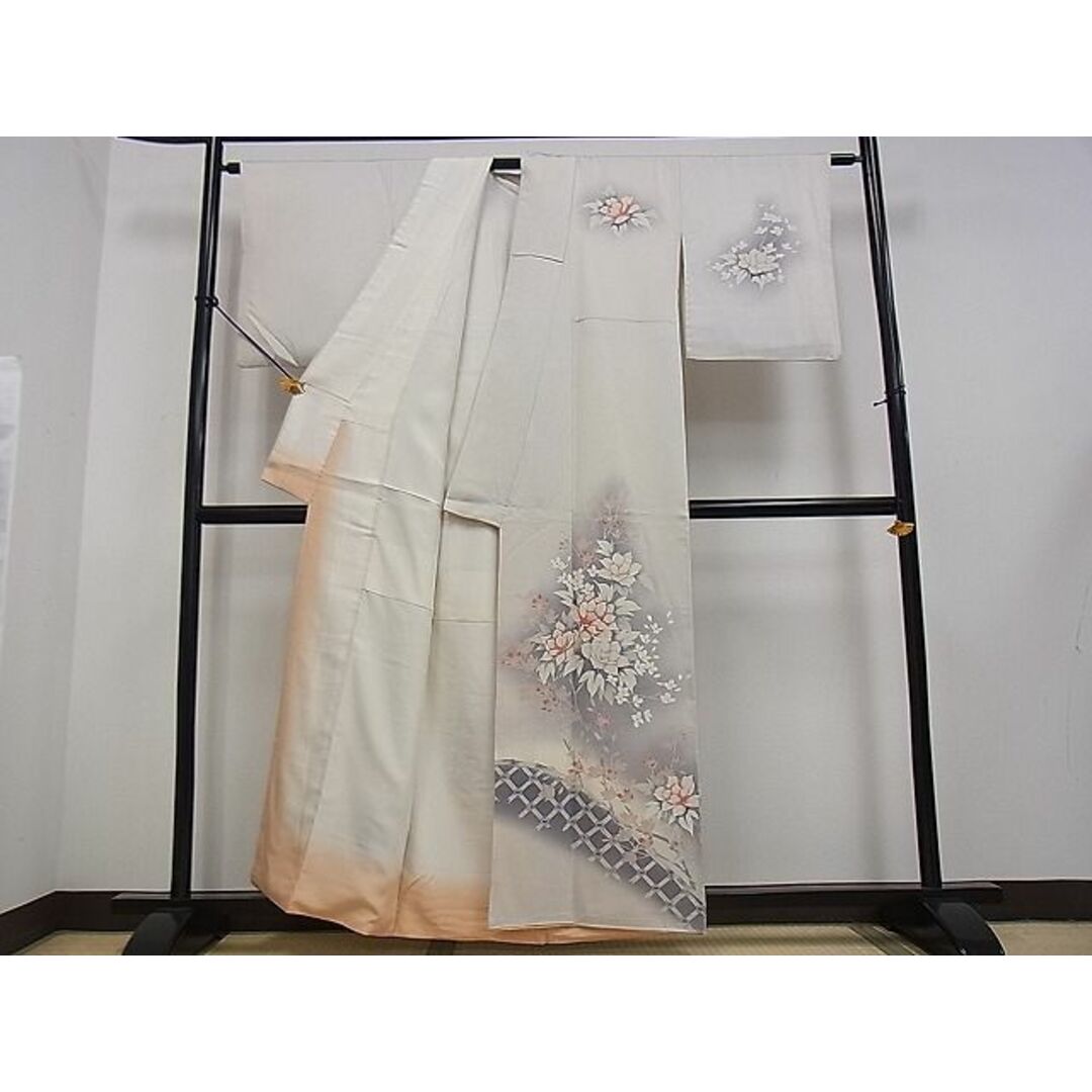 平和屋2■訪問着　刺繍　花籬文　暈し染め　逸品　DAAB0771ud レディースの水着/浴衣(着物)の商品写真