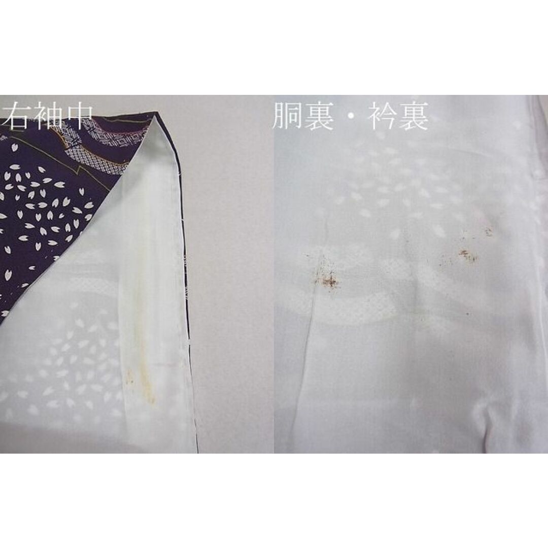 平和屋2■上質な小紋　舞桜文　逸品　DAAB0768ud レディースの水着/浴衣(着物)の商品写真