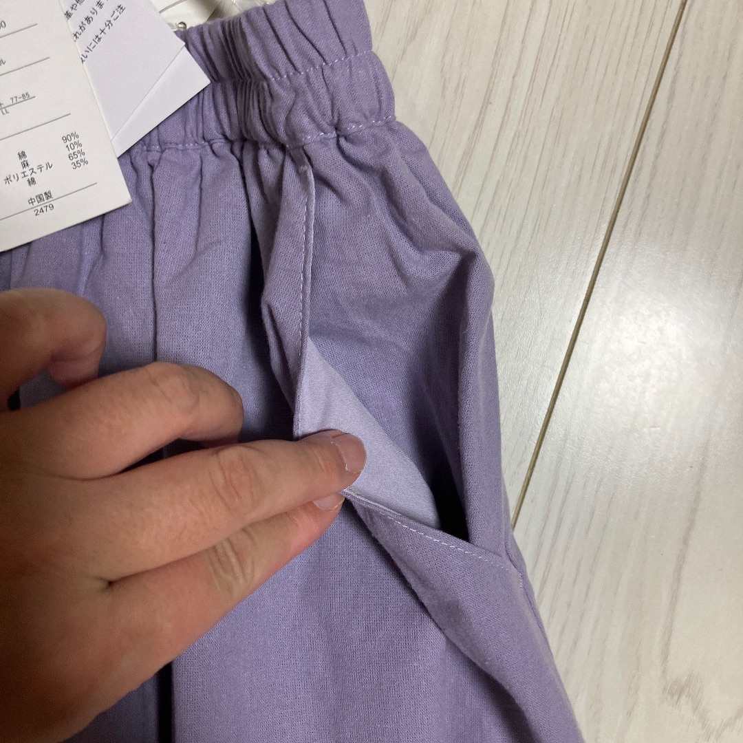 SM2(サマンサモスモス)の新品未使用タグ付きリネン麻スカートmushroomマッシュルーム着丈82 レディースのスカート(ロングスカート)の商品写真