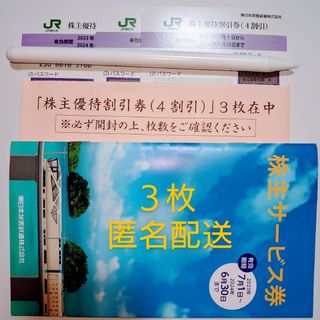 【匿名配送】東日本旅客鉄道　株主優待割引券　3枚(鉄道乗車券)