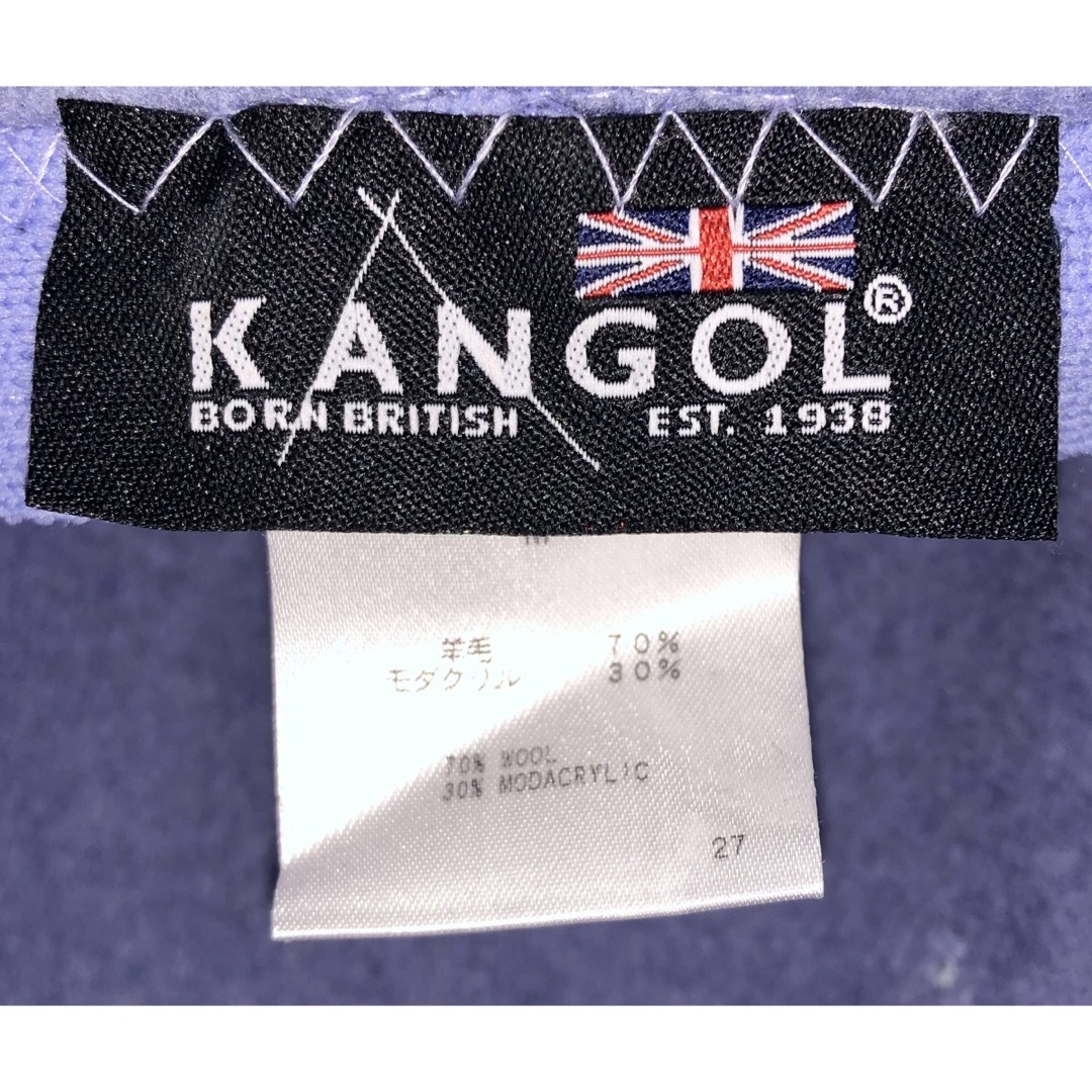 KANGOL(カンゴール)のM 美品 KANGOL ハンチングキャップ カンゴール ベレー帽 パープル 紫 メンズの帽子(ハンチング/ベレー帽)の商品写真