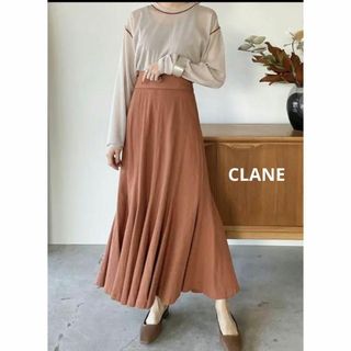 CLANE - 【新品未使用】クラネ  フレアロングスカート ロング オレンジ 1 ハイウエスト