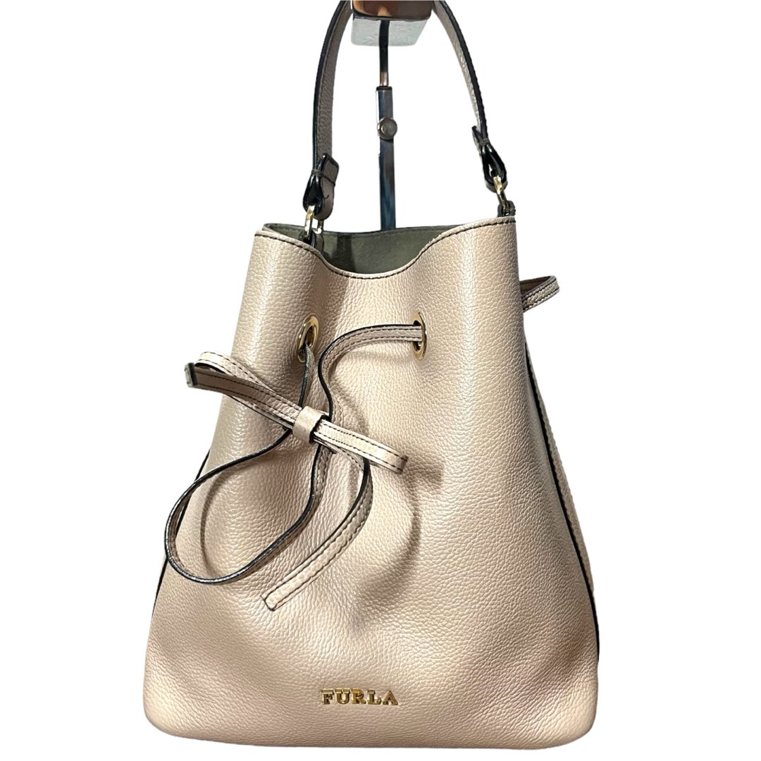 Furla(フルラ)の【美品】FURLA コスタンザ 2wayショルダーバッグ 巾着 ベージュ レディースのバッグ(ショルダーバッグ)の商品写真