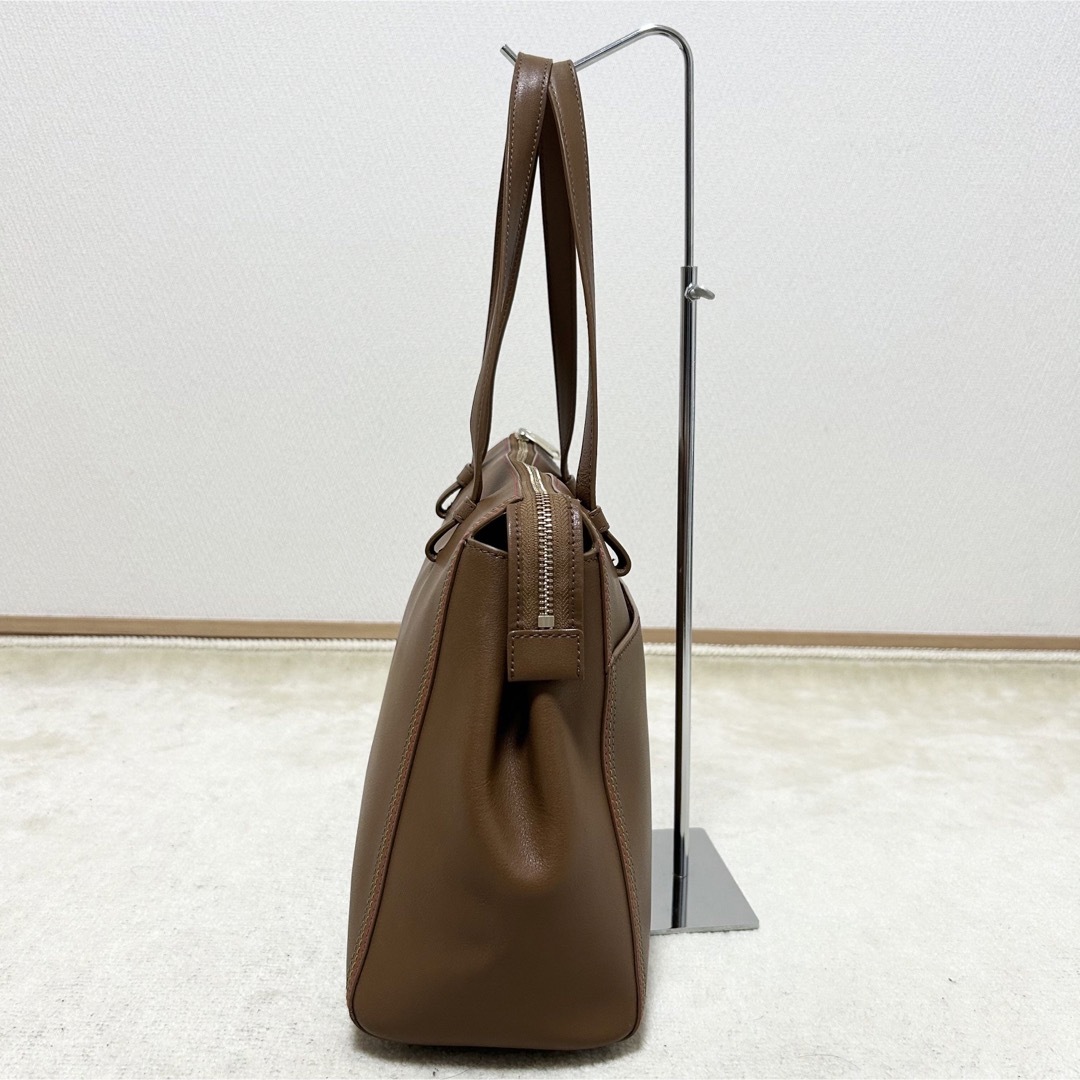 Paul Smith(ポールスミス)の美品　PaulSmith レザートートバッグ　マルチカラー　肩がけ可　ブラウン レディースのバッグ(トートバッグ)の商品写真