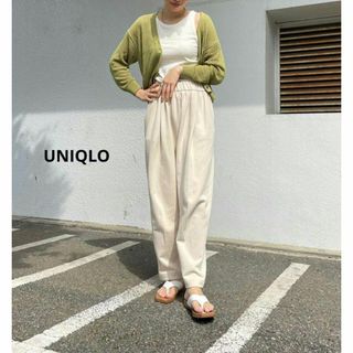 ユニクロ(UNIQLO)の【人気商品】UNIQLO U スウェットギャザーパンツ アイボリー S(カジュアルパンツ)