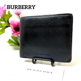 BURBERRY - ✨BURBERRY✨折り財布◆黒ブラック◆ノバチェック◆牛革フルレザー