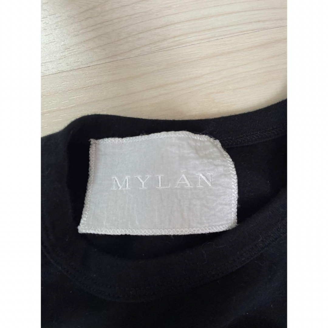 MYLAN  ブラックタンクトップ　ミ160 レディースのトップス(Tシャツ(半袖/袖なし))の商品写真