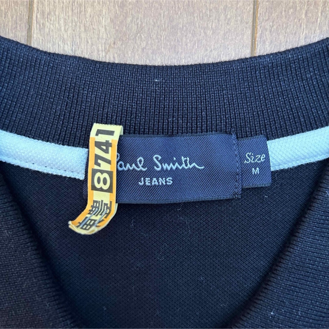 Paul Smith(ポールスミス)の美品 90s Paul Smith JEANS 半袖 ポロシャツ 鹿の子ブラック メンズのトップス(ポロシャツ)の商品写真