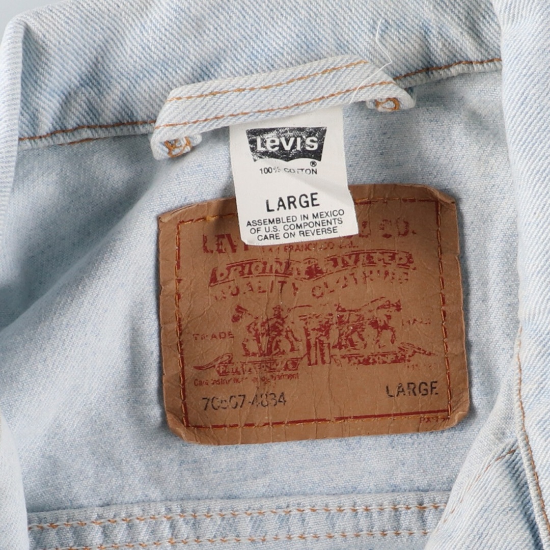 Levi's(リーバイス)の古着 90年代 リーバイス Levi's 70507-4834 デニムジャケット Gジャン メンズL ヴィンテージ /eaa448388 メンズのジャケット/アウター(Gジャン/デニムジャケット)の商品写真