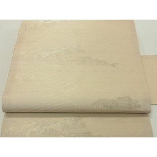 平和屋2■夏物　九寸名古屋帯　立波文　金銀糸　正絹　逸品　DAAA0939ea(帯)