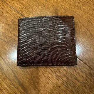 ボッテガヴェネタ(Bottega Veneta)のボッテガヴェネタ BOTTEGA VENETAM  リザードレザー 二つ折り財布(折り財布)