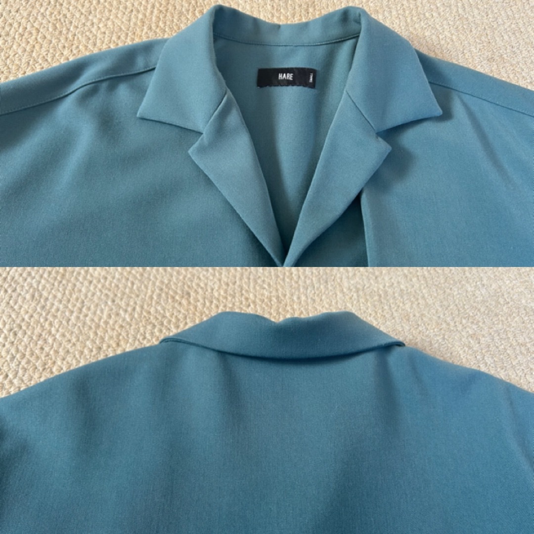 HARE(ハレ)のhare ヨークラペルシャツ ブルー メンズのトップス(シャツ)の商品写真