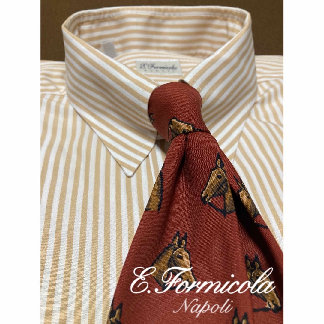 ERRICO FORMICOLA(エッリコフォルミコラ)の【美品】Errico Formicola／タブカラーシャツ／キャンディストライプ メンズのトップス(シャツ)の商品写真